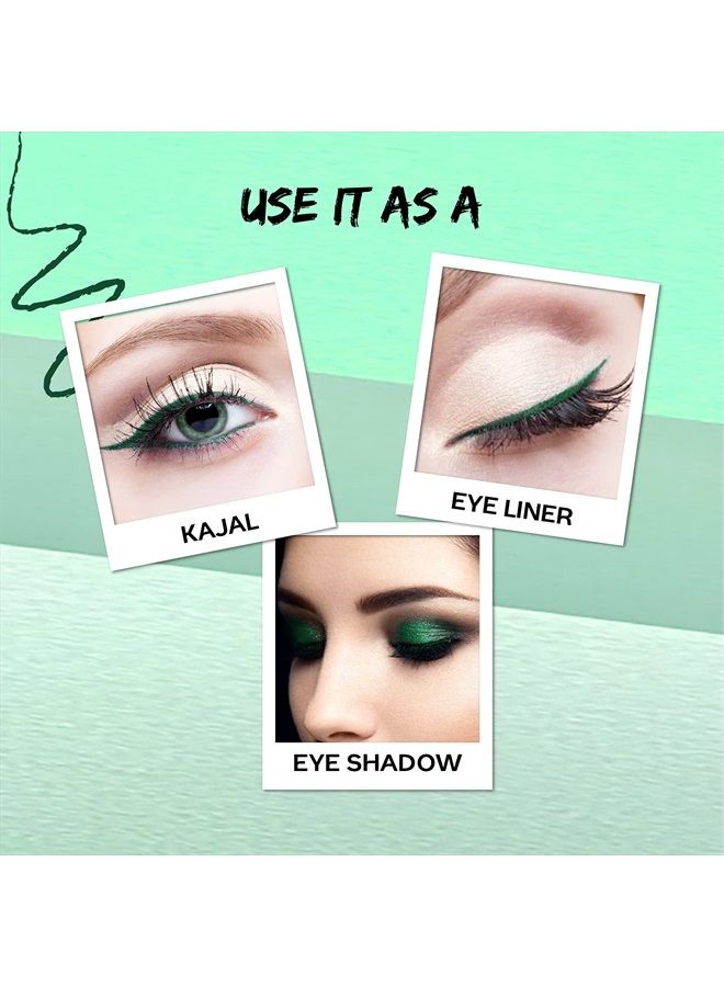 Facescanada Faces Canada Longwear Eye Pencil, 5 Bright Color Shades, Smudge Proof, Waterproof, Intense Color, One Stroke Smooth Color, Made In Germany, Peta Approved, Forest Green, 0.04 Oz - Image 5