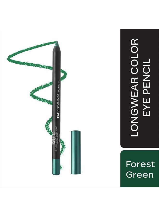 Facescanada Faces Canada Longwear Eye Pencil, 5 Bright Color Shades, Smudge Proof, Waterproof, Intense Color, One Stroke Smooth Color, Made In Germany, Peta Approved, Forest Green, 0.04 Oz - Image 2