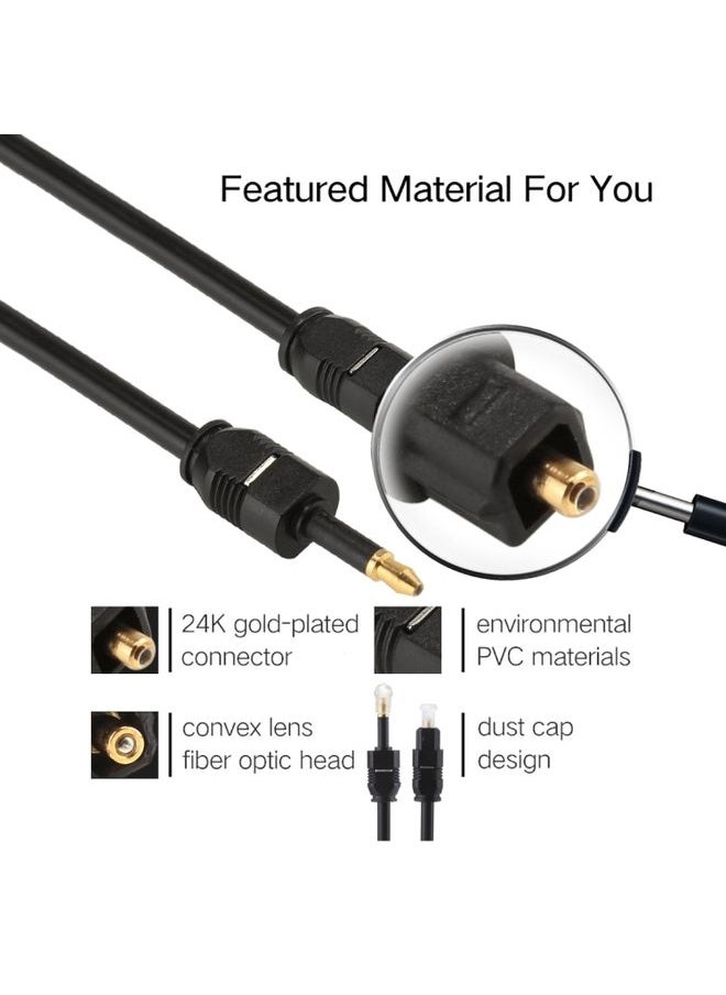 BURAQ 5m OD4.0mm Toslink Male to 3.5mm Mini Toslink Male Digital Optical Audio Cable  - Image 3