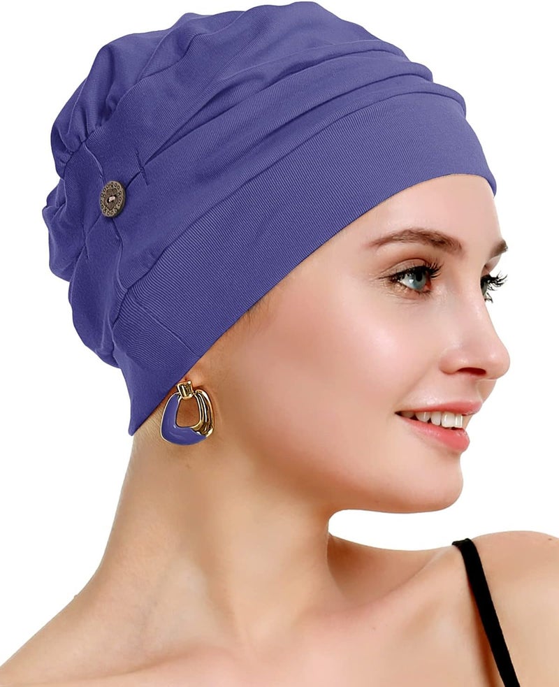 osvyo Cotton Chemo Turbans for Women Cancer Hairloss hat - Cotton Lightweight Headwear Sealed Packaging - Image 4