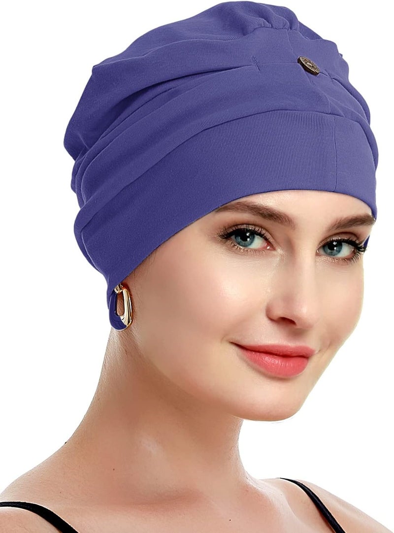 osvyo Cotton Chemo Turbans for Women Cancer Hairloss hat - Cotton Lightweight Headwear Sealed Packaging - Image 3