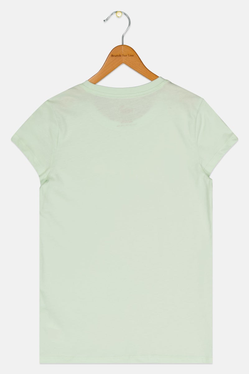 PUMA Kids Girl Sportswear Fit Short Sleeve Outdoor T-Shirt, Mint Green - Image 3