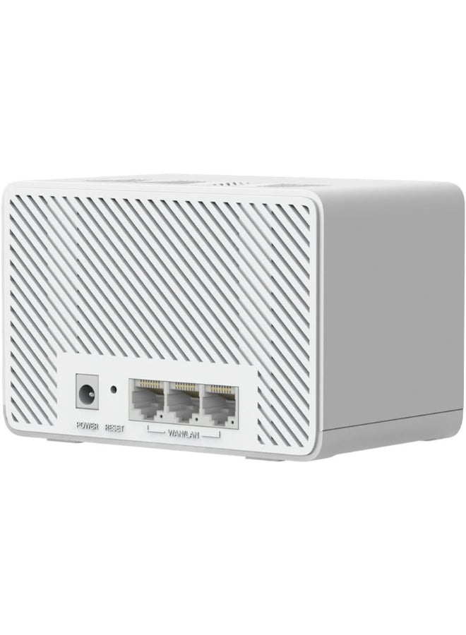MERCUSYS BE3600 Whole Home Mesh Wi-Fi 7 System
SPEED: 688 Mbps at 2.4 GHz + 2880 Mbps at 5 GHz
SPEC: Internal Antennas, 3× Gigabit Ports per Unit (WAN/LAN auto-sensing), MLO, 4096-QAM, OFDMA, EHT160 on 5GHz
FEATURE: MERCUSYS APP, Router/AP Mode, One Unified Network, Seamless Roaming, Easy EXpansion, Parental Controls, QoS, IPTV, IPv6, Beamforming, Smart Connect, TR-069, WPA3, BSS Color, TWT, ISP Preset (Agile Config), Aginet ACS White - Image 2