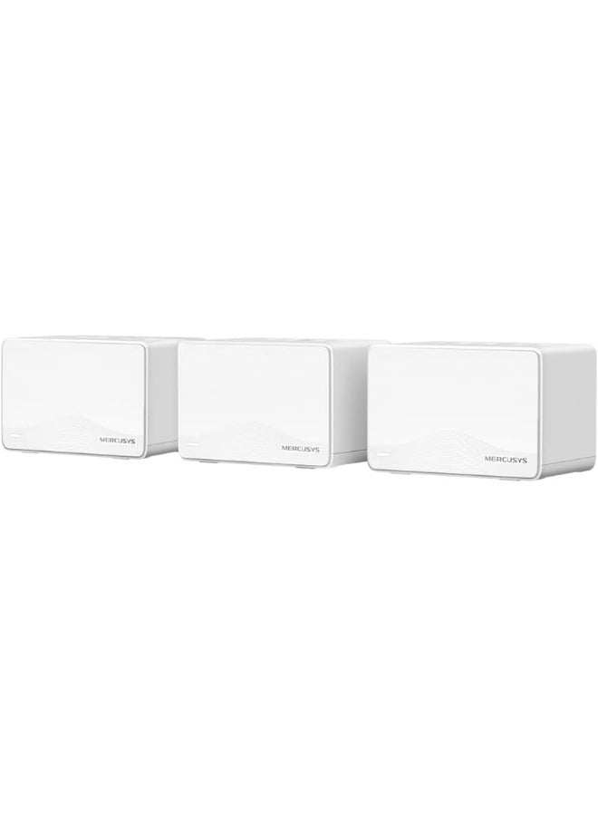 MERCUSYS BE3600 Whole Home Mesh Wi-Fi 7 System
SPEED: 688 Mbps at 2.4 GHz + 2880 Mbps at 5 GHz
SPEC: Internal Antennas, 3× Gigabit Ports per Unit (WAN/LAN auto-sensing), MLO, 4096-QAM, OFDMA, EHT160 on 5GHz
FEATURE: MERCUSYS APP, Router/AP Mode, One Unified Network, Seamless Roaming, Easy EXpansion, Parental Controls, QoS, IPTV, IPv6, Beamforming, Smart Connect, TR-069, WPA3, BSS Color, TWT, ISP Preset (Agile Config), Aginet ACS White - Image 1