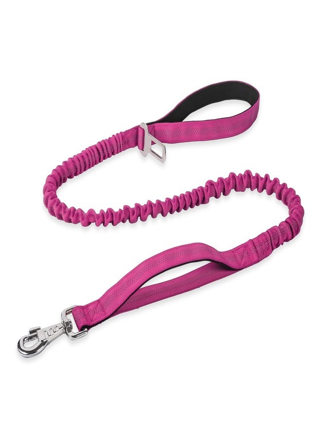 BUMBIN 6Ft Dog Leash Large Dogs, Bungee Dog Leash with 2 Handles, Heavy Duty Leashes for Medium Small Dogs, No Pull Shock Absorbing，with Car Seat Belt for Training, Pink - Image 1