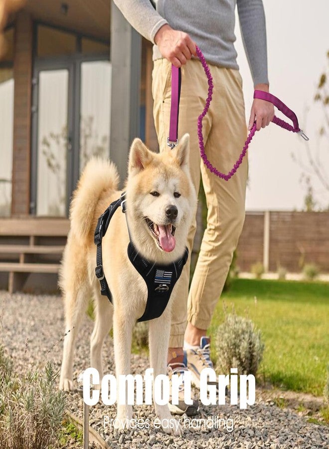 BUMBIN 6Ft Dog Leash Large Dogs, Bungee Dog Leash with 2 Handles, Heavy Duty Leashes for Medium Small Dogs, No Pull Shock Absorbing，with Car Seat Belt for Training, Pink - Image 5