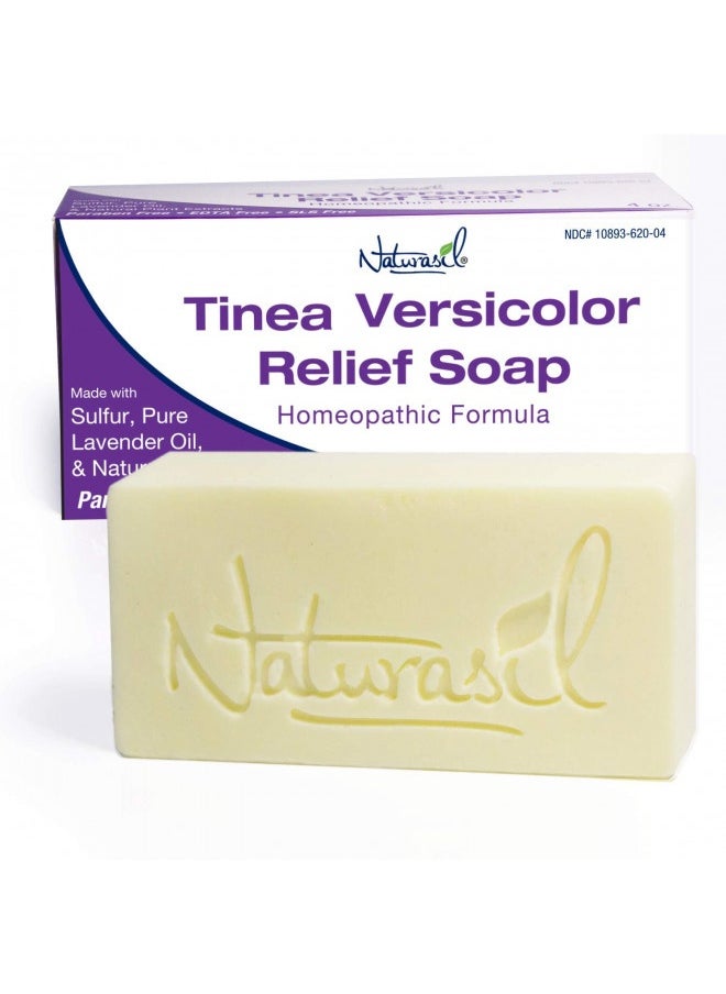Naturasil Natural Tinea Versicolor Treatment Soap With 10% Sulfur | Relieves Itching, Discoloration, And Discomfort | Also Helps To Relieve Candida And Onychomycosis | 113 Grams