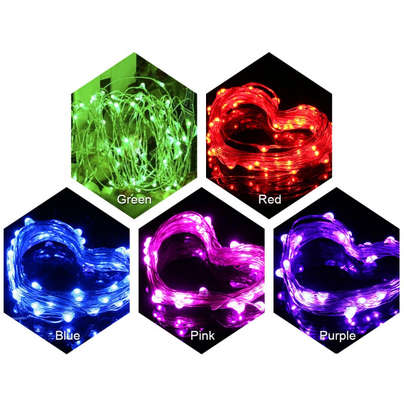 4.5V 6W 10 Meters 100 LED Fairy String Light Battery Powered Operated IP65 Water Resistance Twistable Bendable Flexible Red for Christmas Xmas Festival Holiday Home Party Theme Restaurant Pub Club Bar Decoration Gift Present - Image 2