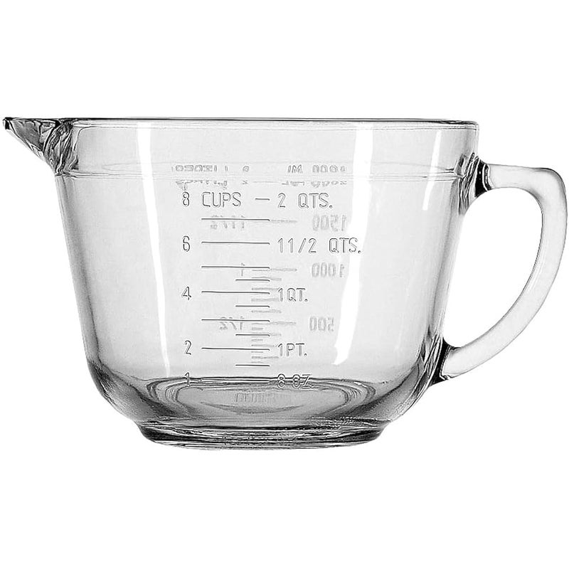 Anchor Hocking Batter Bowl, 2 Quart Glass Mixing Bowl - Image 1