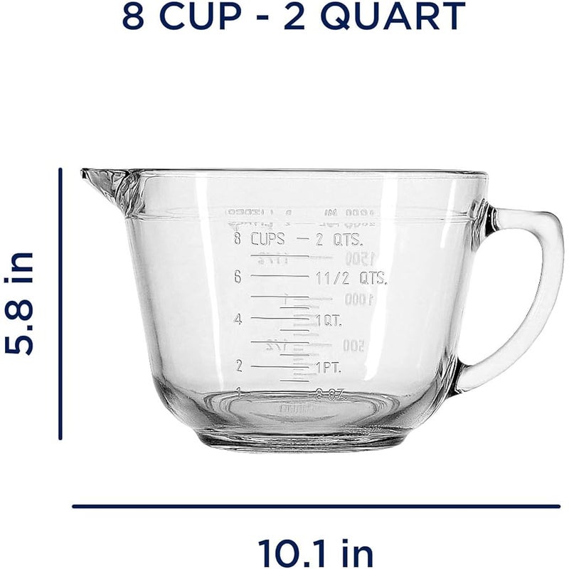 Anchor Hocking Batter Bowl, 2 Quart Glass Mixing Bowl - Image 3