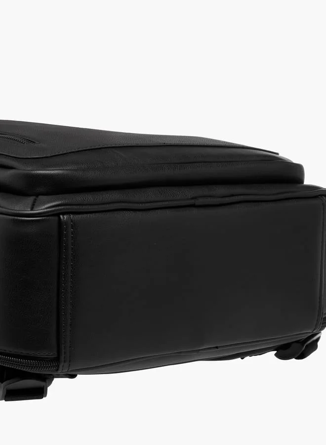 دوتشيني Men Solid Backpack with Zip Closure and Adjustable Shoulder Straps