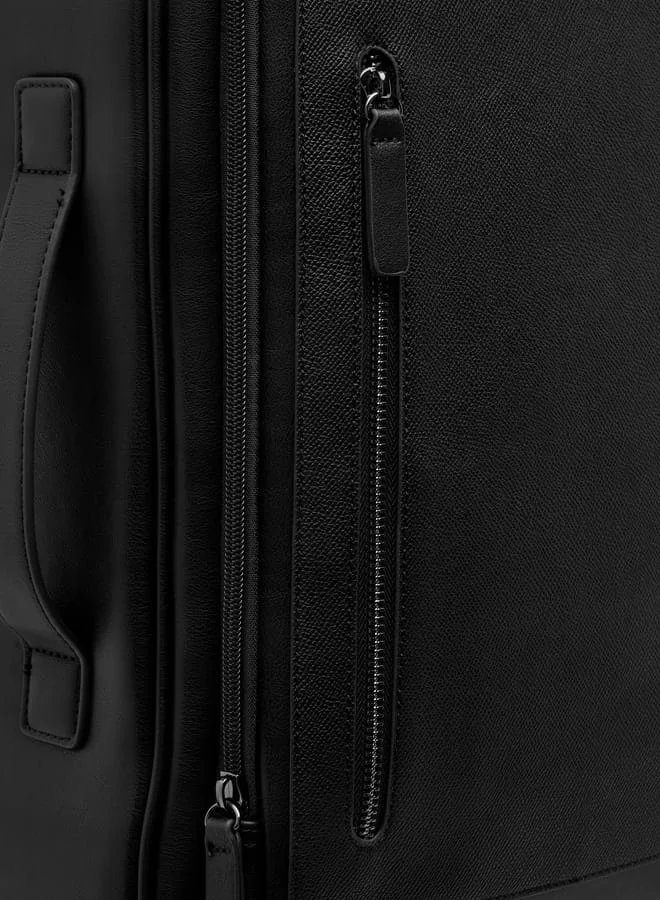 دوتشيني Men Solid Backpack with Zip Closure and Adjustable Shoulder Straps