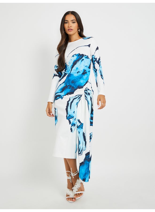 Styli Floral Print Midi Dress  - Image 2