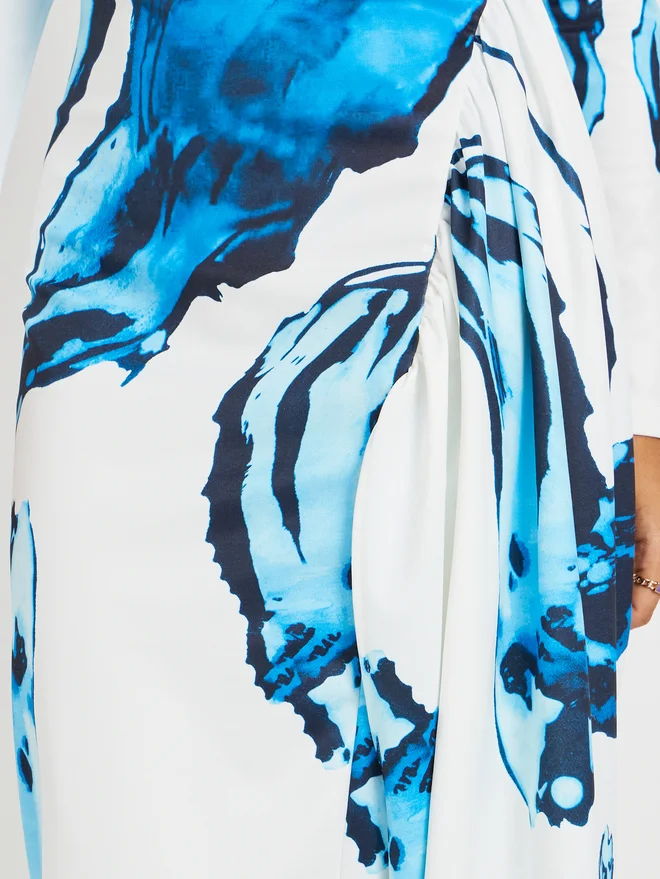 Styli Floral Print Midi Dress