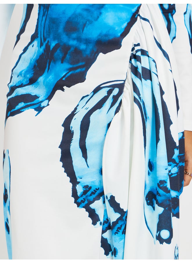 Styli Floral Print Midi Dress  - Image 4