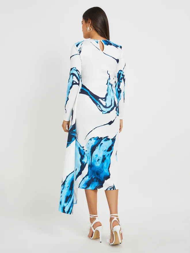Styli Floral Print Midi Dress