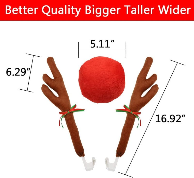 Abnaok Car Reindeer Antlers & Nose Set - Image 2