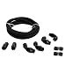 LokoCar 12AN PTFE Fuel Line Kit AN12 E85 Nylon Braided Fuel Line Hose Fitting Kit 10FT Black - Image 2