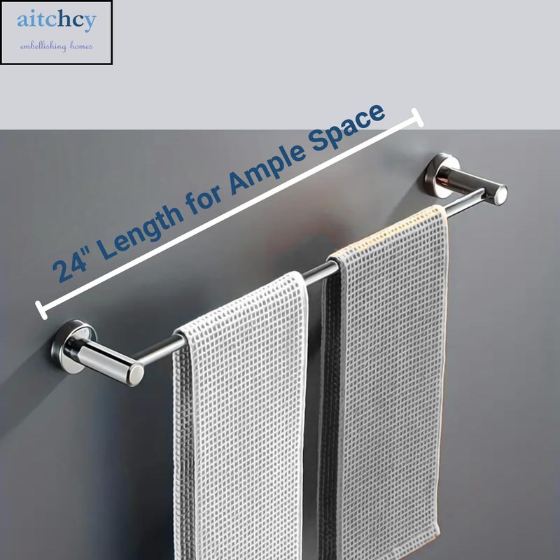 Aitchcy Stainless Steel Towel Bar 24 Inch/Towel Rod 24 Inch/Hanger for Bathroom | Towel Holder for Kitchen | Bathroom Rod (24) - Image 4