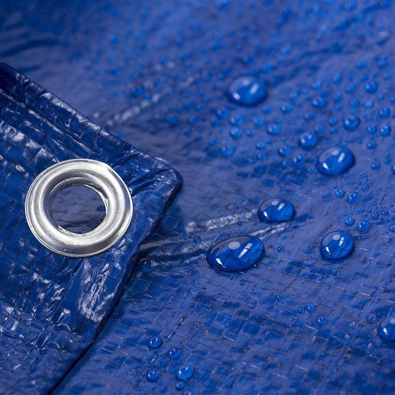 RK TRENDS RK Trends Heavy Duty Tarpaulin 30 x 30 Feet HDPE Material UV Resistant 100 Waterproof Blue 30 X 30 Feets  - Image 3
