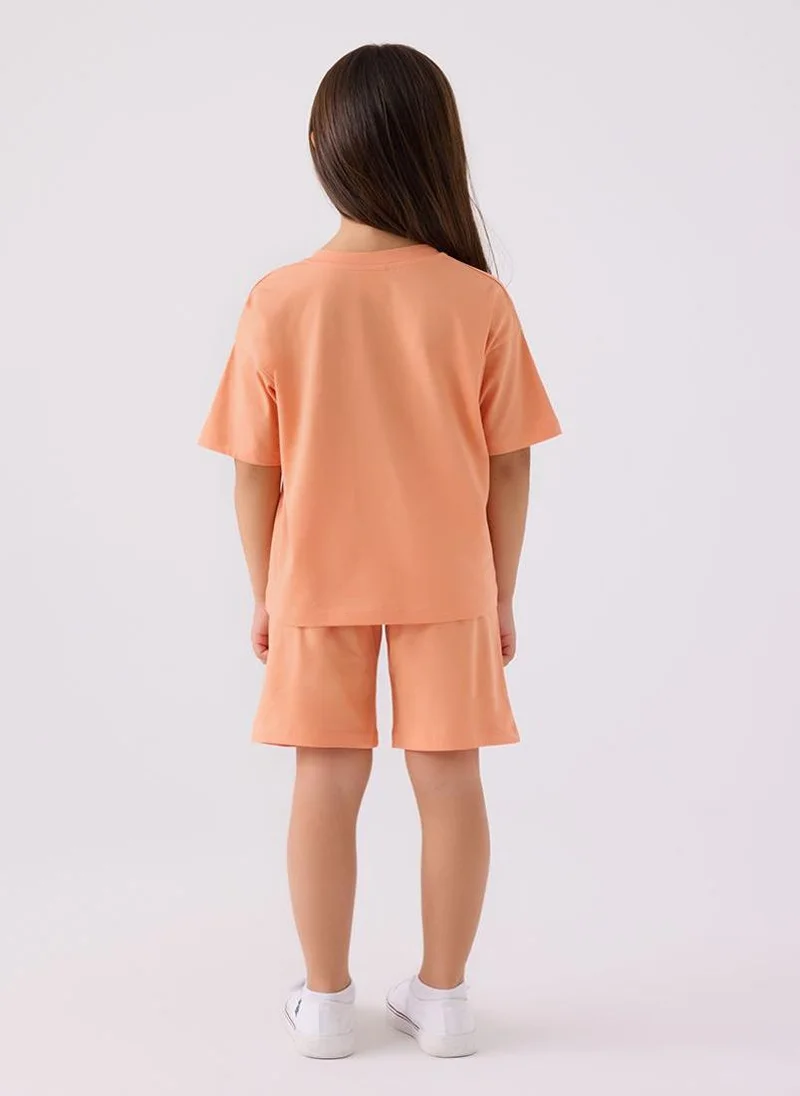 U.S. Polo Assn. U.S. Polo Assn. Girls Orange Bermuda Set