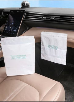 40 Pieces Car Garbage Trash Bin Easy Stick-On Disposable Portable Car Trash Can, Waterproof Leak Proof Barf Vomit Bags, Self Adhesive Cleaning Bags for Cars, Bedrooms, Bathrooms, Offices, Kitchens