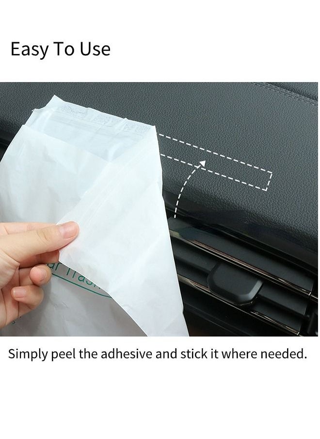 ShebSheb - 40 Pieces Car Garbage Trash Bin Easy Stick-On Disposable Portable Car Trash Can, Waterproof Leak Proof Barf Vomit Bags, Self Adhesive Cleaning Bags for Cars, Bedrooms, Bathrooms, Offices, Kitchens - Image 1