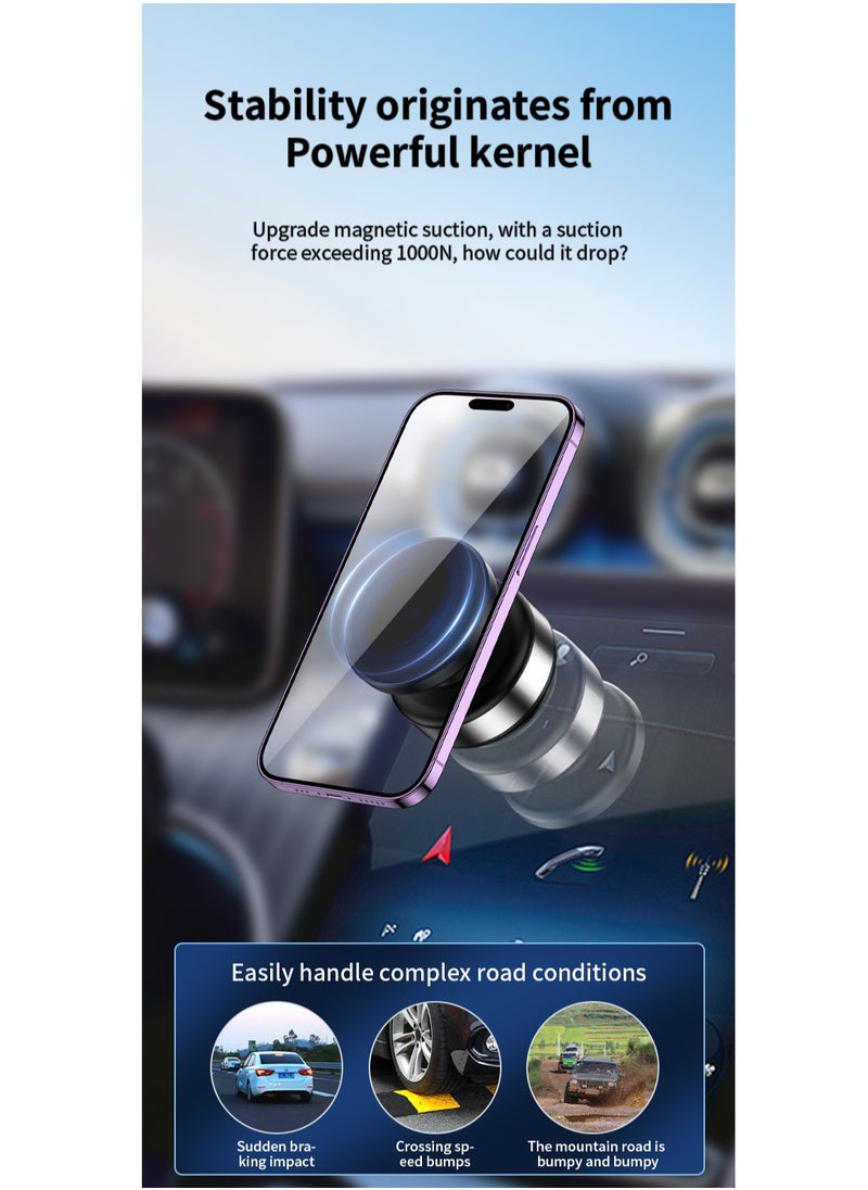 Generic Car Phone Holder with Magnetic Suction 360 Degree Rotating，Strong Suction for Car Kitchen Mirro Gym Bath Shower All Smooth Surface，Compatible with iPhone，Huawei，Xiaomi and Samsung  - Image 4