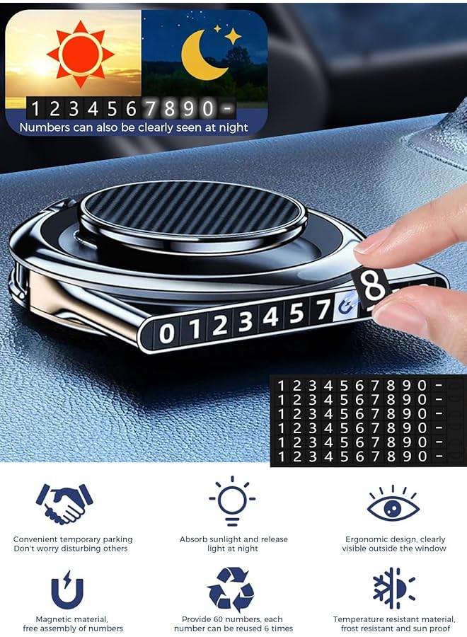 كاست ويف حامل هاتف مغناطيسي متعدد الوظائف للسيارة مع موزع معطر جو وحامل رقم موقف السيارة - مناسب لجميع طرازات الهواتف - Image 5