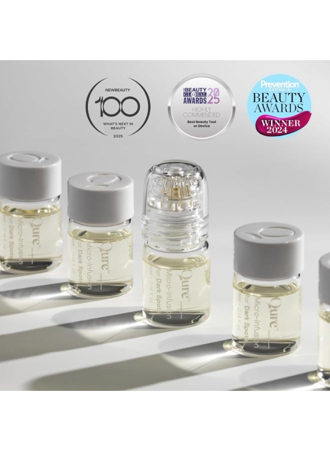 Qure Skincare Micro-Infusion System | At-Home Microneedling Facial | 24K Gold 0.5mm Needles | Hydrating & Anti-Aging Serums | Pore-Minimizing, Collagen-Boosting & Skin Rejuvenating | 3-Month Supply - Image 4