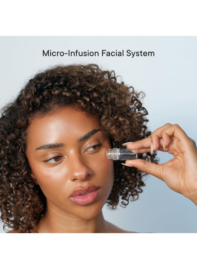 Qure Skincare Micro-Infusion System | At-Home Microneedling Facial | 24K Gold 0.5mm Needles | Hydrating & Anti-Aging Serums | Pore-Minimizing, Collagen-Boosting & Skin Rejuvenating | 3-Month Supply - Image 2