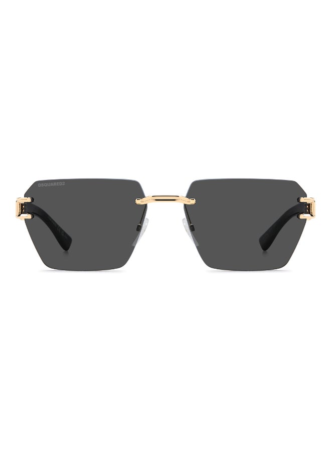 DSQUARED2 D2 0173/S Sunglasses Gold Rectangular - Image 3
