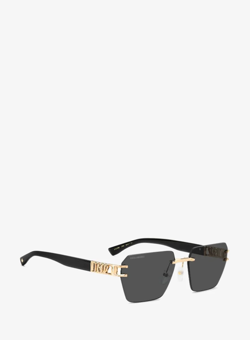 ديسكويرد2 DSQUARED2 D2 0173/S Sunglasses Gold Rectangular