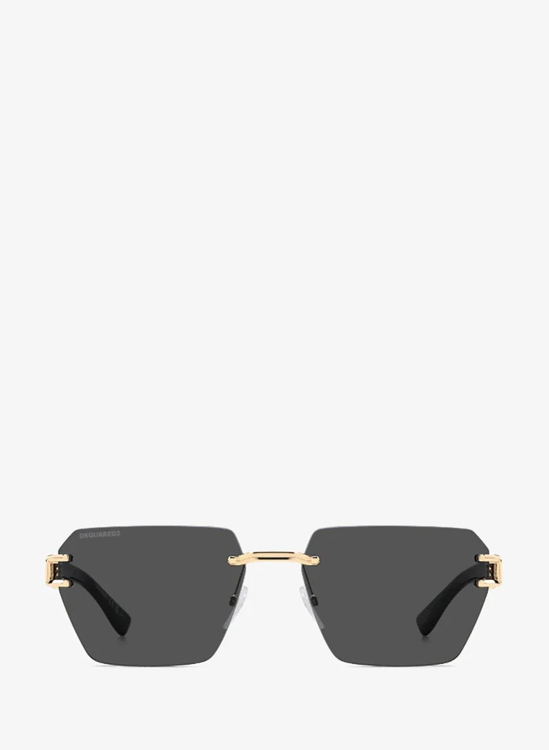 Dsquared2  DSQUARED2 D2 0173/S Sunglasses Gold Rectangular  | Best Price UAE