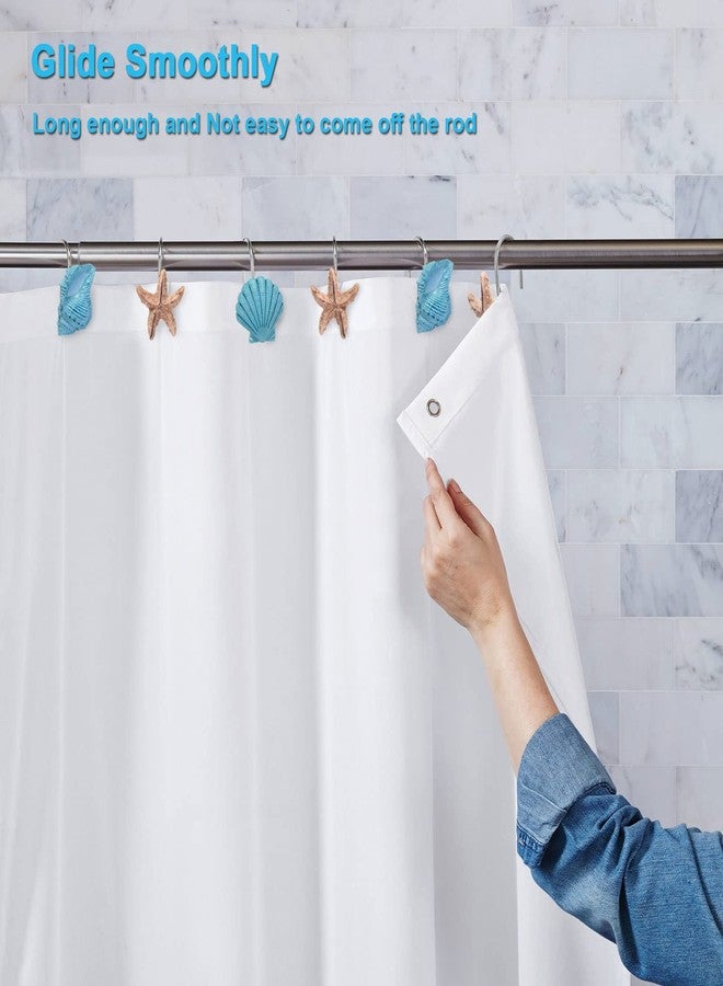 AGPtek 12 PCS Seashell Shower Curtain Hooks for Home and Bathroom (Blue) - Image 5