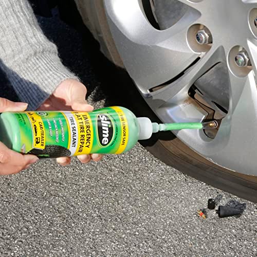 Slime 10011 Flat Tire Puncture Repair Sealant, Emergency Repair for highway vehicles, suitable for Cars/Trailers, Non-toxic, eco-friendly, 16 oz bottle - Image 3