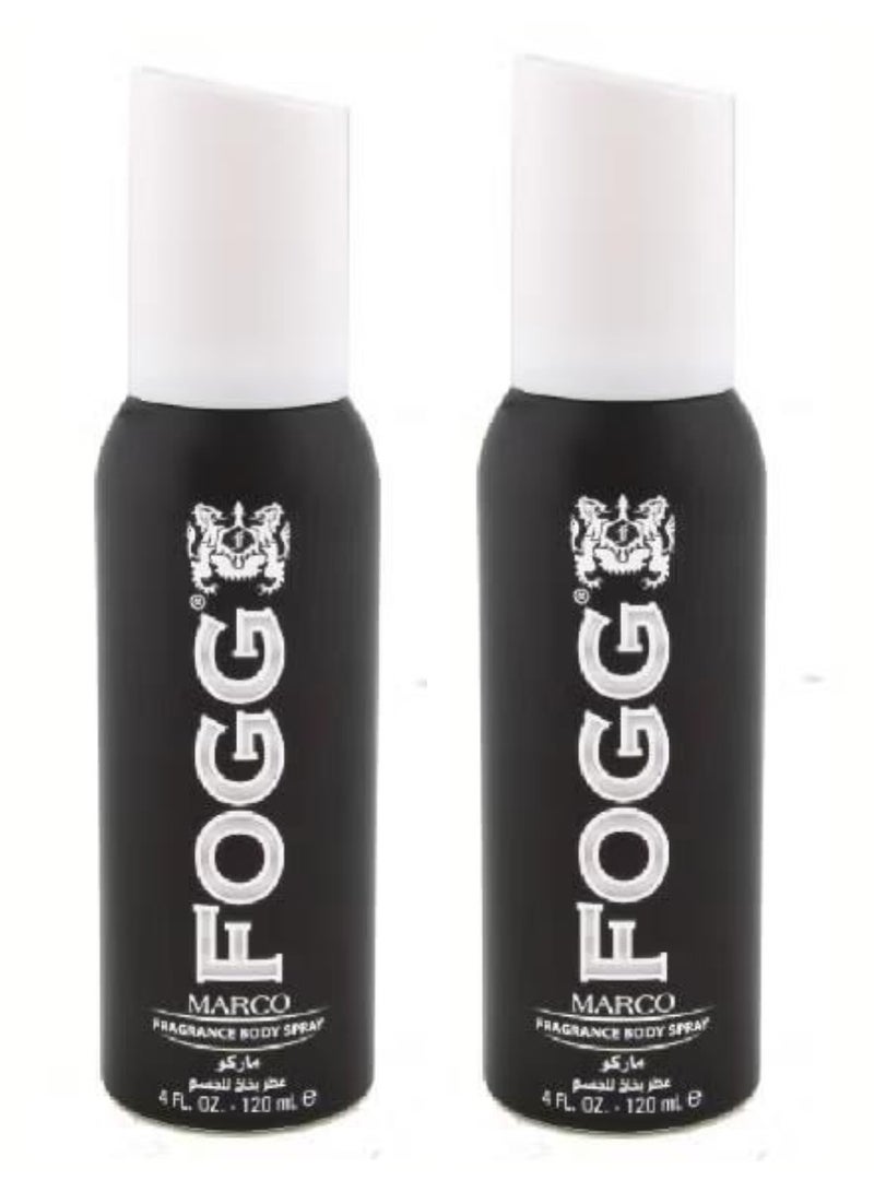 FOGG Marco Fragrance Body Spray for Men 120 ml 2pcs