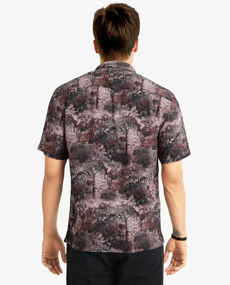 Rare Rabbit Men's Tropical Print Boxy Shirt