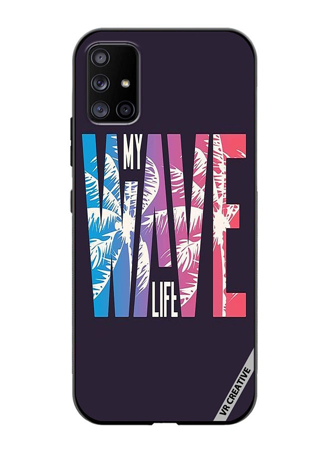VR CREATIVE Protective Case Cover For Samsung Galaxy A71 5G Wave Design Multicolour - Image 1