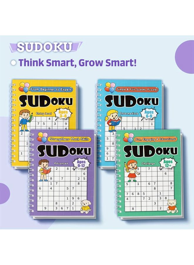 كتاب لغز سودوكو للأطفال من سن 9 إلى 12 عامًا: تحديات سهلة وصعبة - كتاب نشاط تعليمي في الرياضيات - Image 2