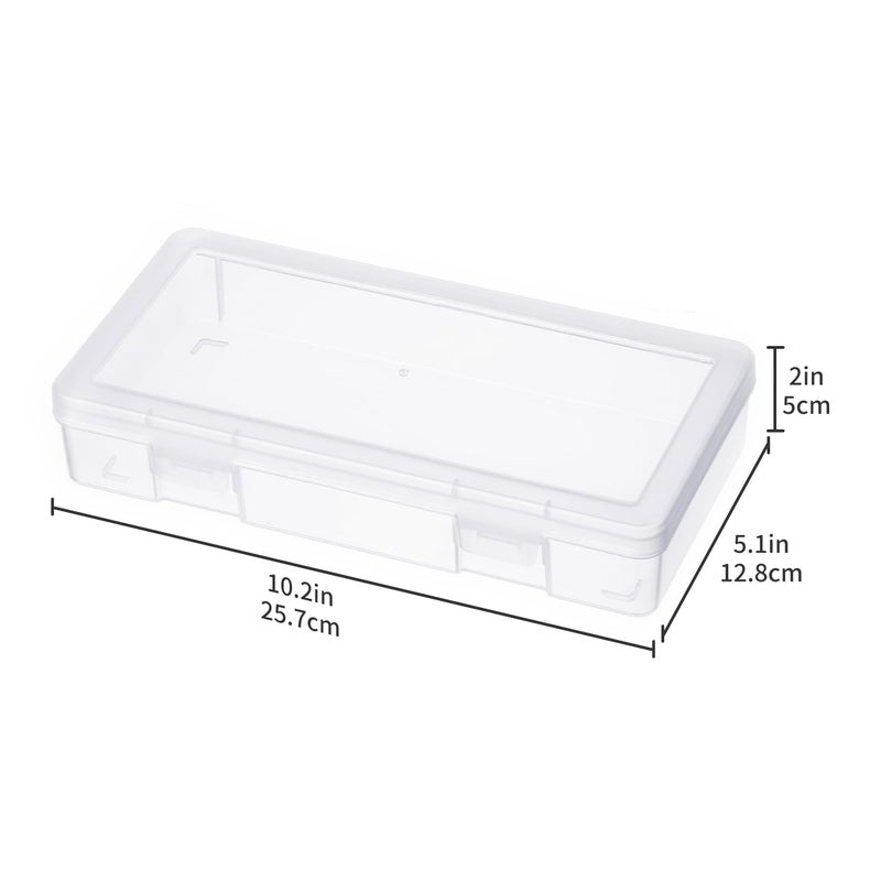 novelinks Plastic Clear Storage Containers for Organizing, Craft Storage Organizers and Stackable Storage Bins with Lids for Pencil Box, Bead, Cookie Cutter, Board Game (9 Pack Medium) - Image 3