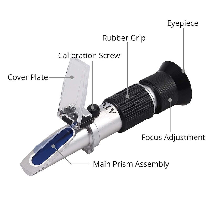 AUTOUTLET 3-in-1 Honey Refractometer for Honey Moisture, Brix and Baume, 58-90% Brix Scale Range, Honey Moisture Tester with ATC, Ideal for Honey, Milk, Sugar Syrup, Fruit jam and Molasses, Beekeepers - Image 3