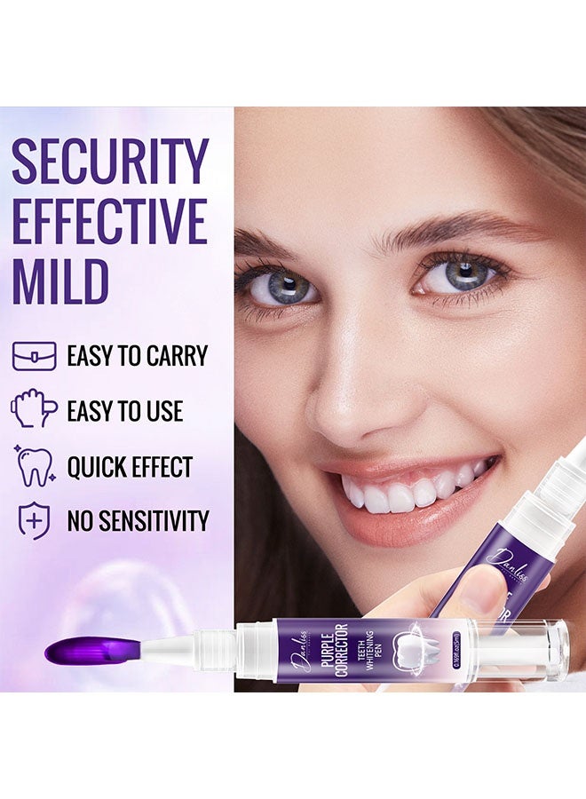danliss Purple Corrector Teeth Whitening Pen 5ml, Lightens and Removes Stain, Improves the Appearance of Teeth, Enjoy the Most Beautiful Smile Motivation, Tooth Care - Image 3
