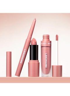 Jolilab 9 In 1 Matte Velvet Lipstick Set-Lip Liner, Lip Gloss And Lipstick, Waterproof Longlasting Pigment Nude Non-Stick Cup Women Lip Makeup, Perfect For Natural Lip Contour (04+05+06, 1)  - Image 2