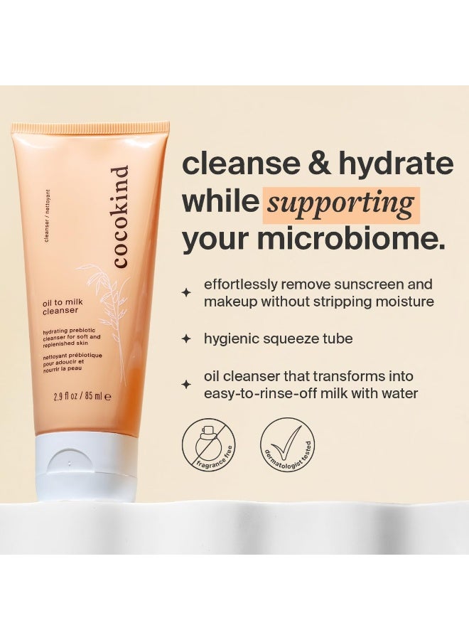 Cocokind Oil to Milk Face Wash, Oil Based Cleanser and Oil Makeup Remover - Cleansing Oil, Cleansing Milk and Cream Cleanser for Face - Image 4
