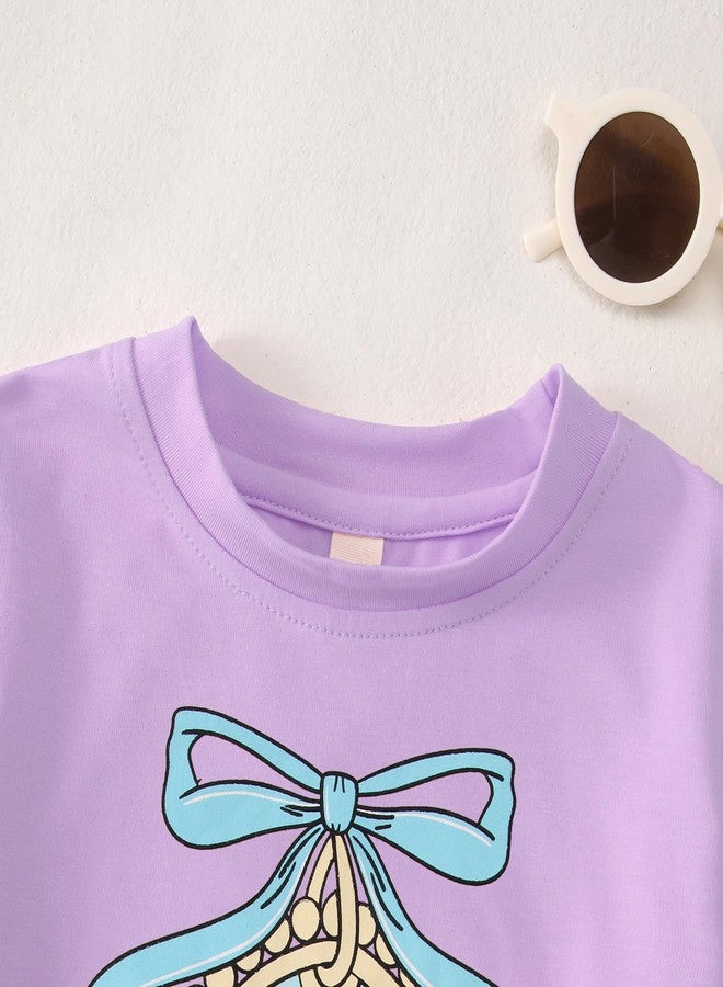 KEKEMI Kid Toddler Girls Magical Shirt Magic Kingdom Shirts Cute Bow Magic Castle T-Shirt Holiday Castle Tees Vacation Tops(Purple,3-4T) - Image 5