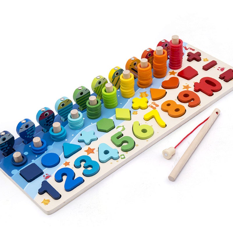 Magnetic Fishing Toys Young Children'S Intelligence Development Digital Assembled Building Blocks Enlightenment Early Education Boys And Girls - Image 5