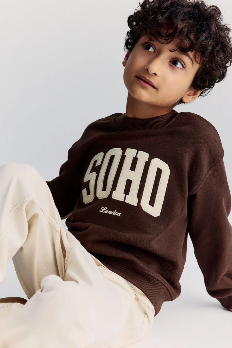 H&M Printed crew-neck sweatshirt