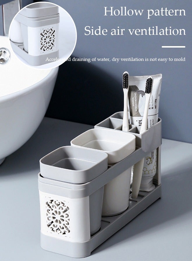 DUNISO Bathroom Tumbler Cup Set, Reusable Unbreakable Toothbrush Cups, Easy to Clean Plastic Mouthwash Cups, Toothbrush Holder for Your Bathroom, 2PCS - Image 5