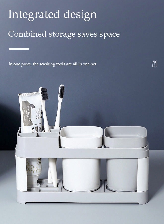 DUNISO Bathroom Tumbler Cup Set, Reusable Unbreakable Toothbrush Cups, Easy to Clean Plastic Mouthwash Cups, Toothbrush Holder for Your Bathroom, 2PCS - Image 3